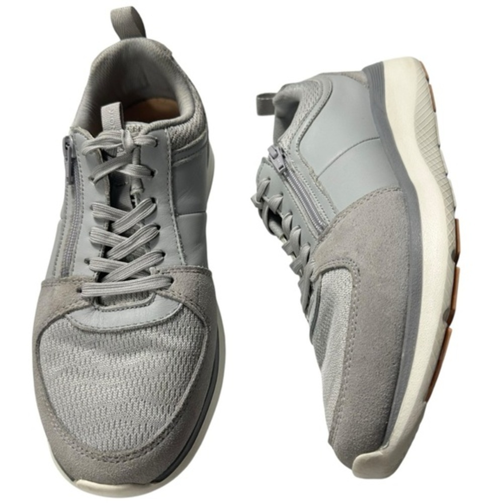 VIONIC ATHENA GREY SIDE ZIP SNEAKERS SIZE 10